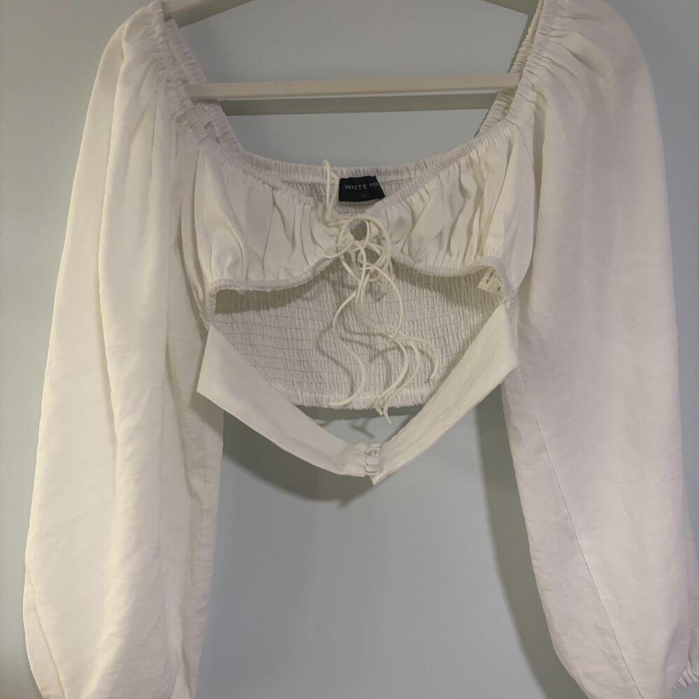 White fox boutique white smocked